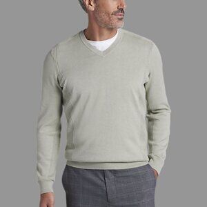 Awearness Kenneth Cole Slim Fit Stitch Panel Sweater - Light Green